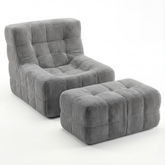 Corduroy Single Lounge Sofa – Foam-Filled Casual Chair for Living Room or Bedroom