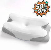 Cervical Wave-pattern Memory Foam Ergonomic Neck Pillow with Removable Washable Cover, Orthopedic Sleeping Support for Neck Pain Relief & Stomach/Back Sleepers